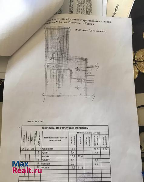 улица Коммуны, 5 Сергач продам квартиру