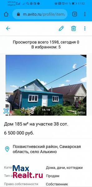 Похвистнево Похвистневский район, село Алькино дом купить