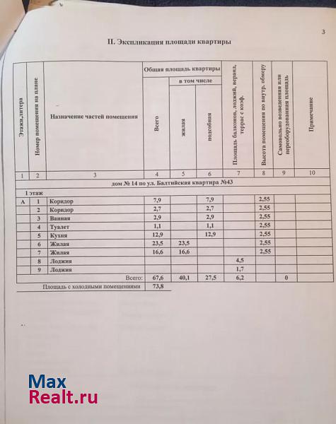 Гусев Балтийская улица, 14 квартира купить без посредников