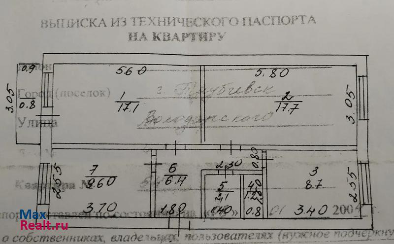 Трубчевское городское поселение, улица Володарского, 4Г Трубчевск квартира