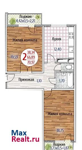 посёлок городского типа Яблоновский, улица Кобцевой Яблоновский квартира