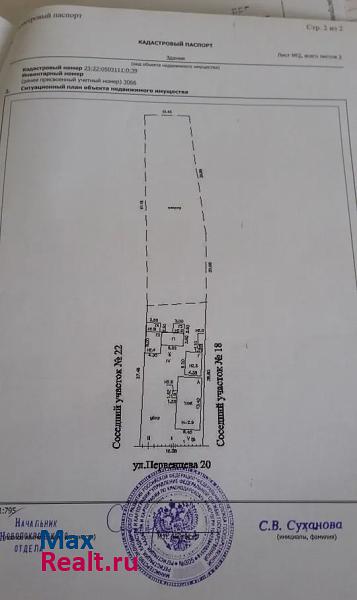 Новопокровская станица Новопокровская, улица Первенцева, 20 частные дома