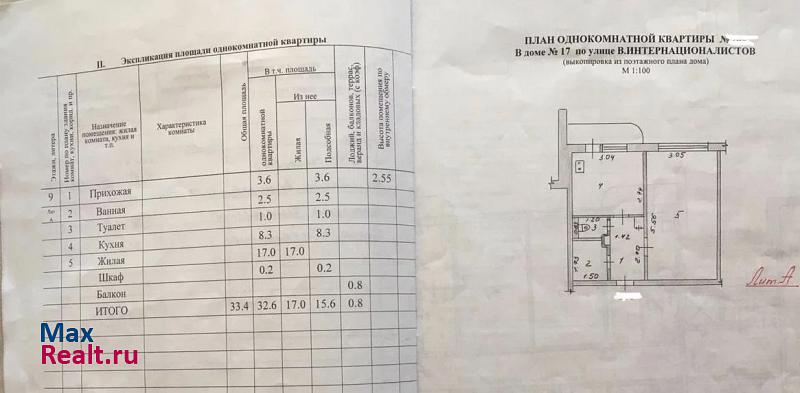 Чувашская Республика, улица Воинов-Интернационалистов, 17 Новочебоксарск купить квартиру